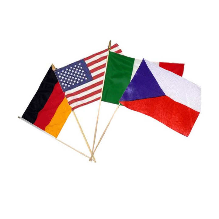 Národní vlajky s tyčkou