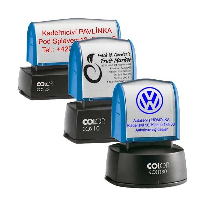 Razítka obdélník COLOP, včetně štočku