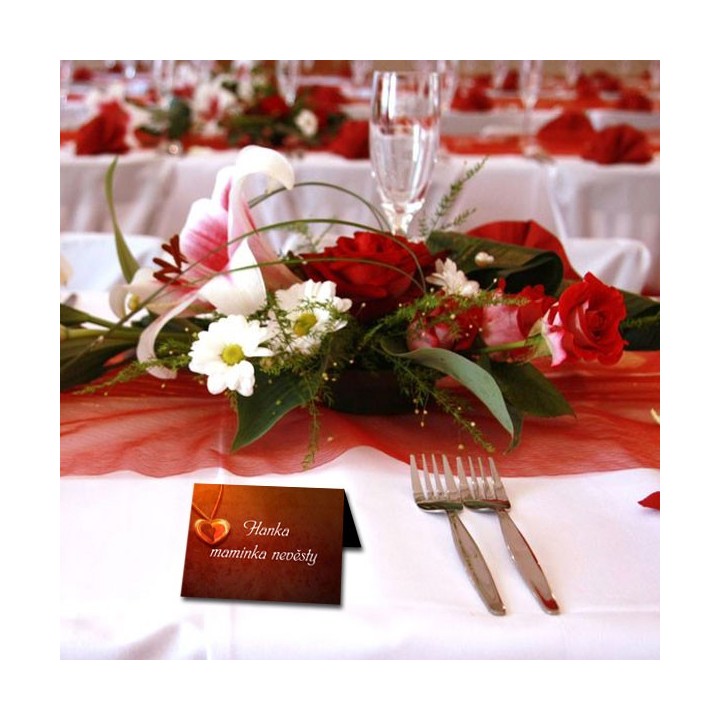 Jmenovky na svatební stůl