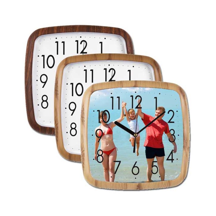 Hodiny s fotkou, 290mm, drevo