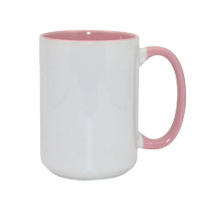 Potisk hrnečku, bílý, lem barevný  0,25l