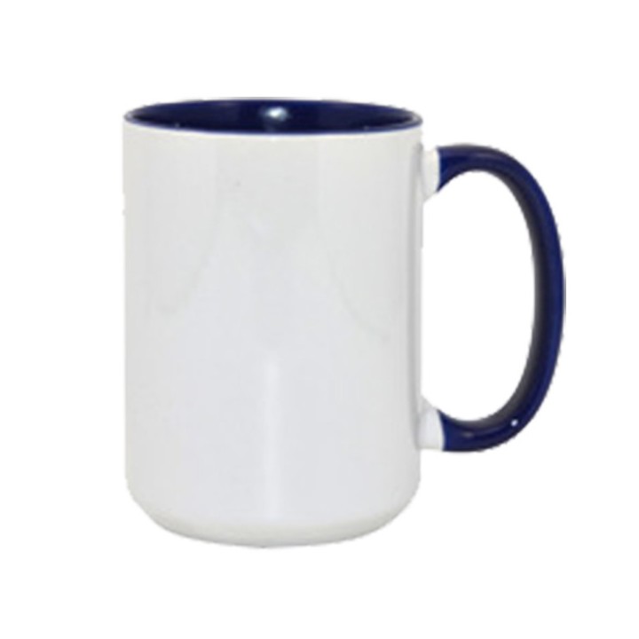 Potisk hrnečku, bílý, lem barevný  0,25l