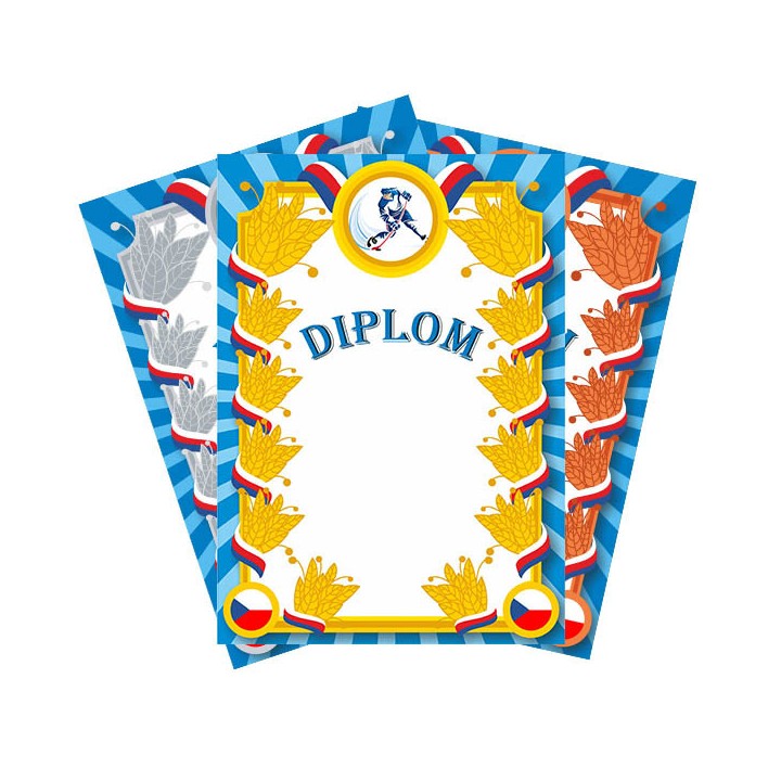 Diplomy HOKEJ na fotopapíru