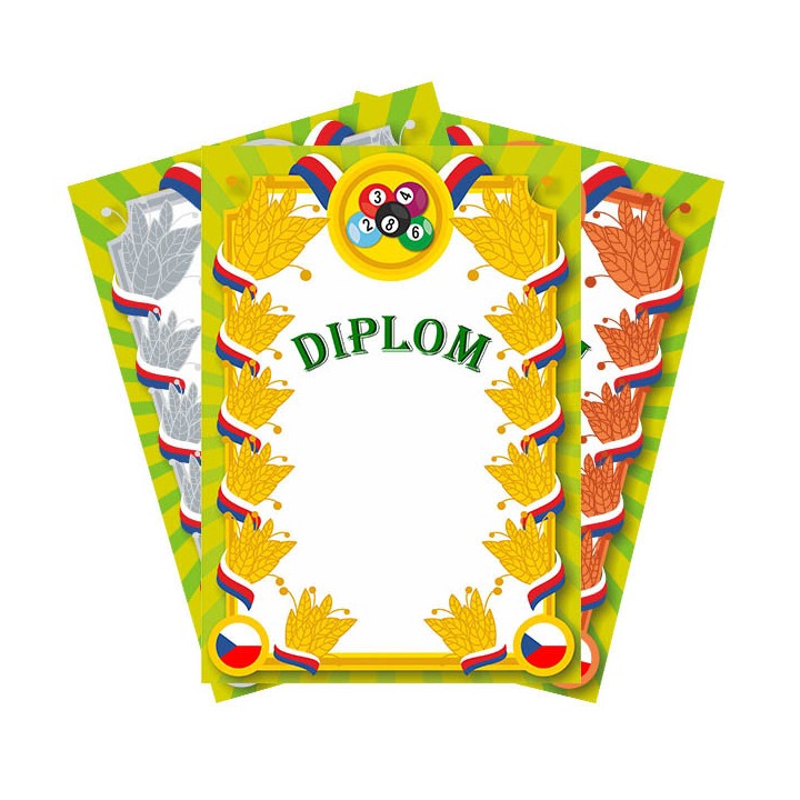 Diplomy KULEČNÍK na fotopapíru