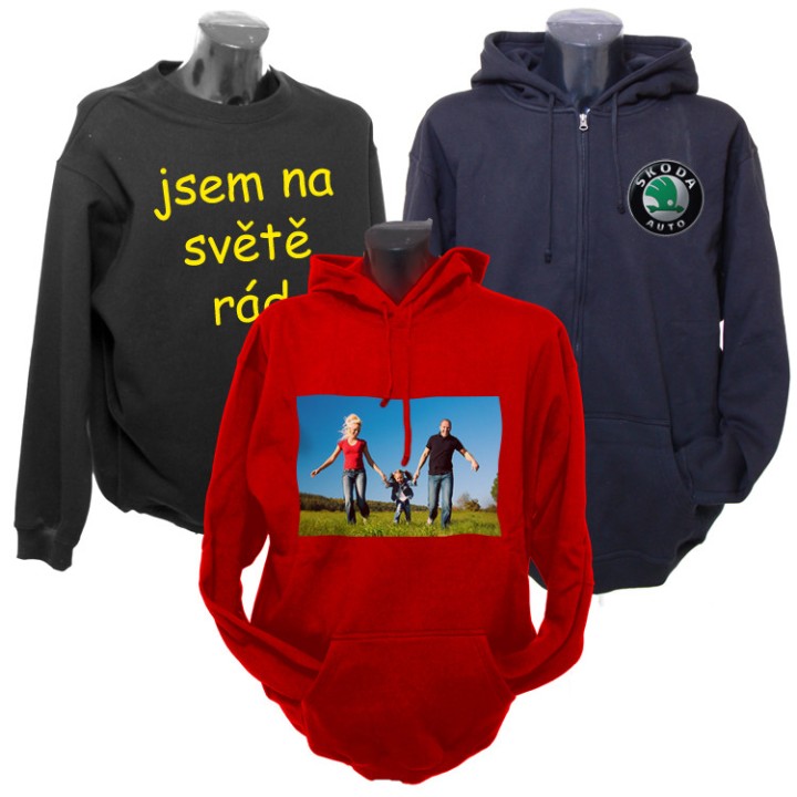 POTISK MIKIN PÁNSKÝCH S KAPUCÍ