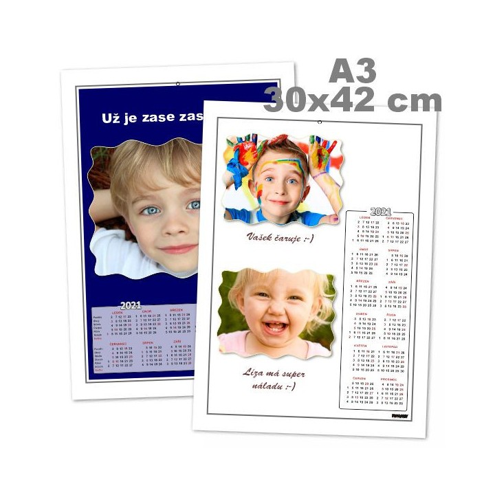 jednostránkový kalendář