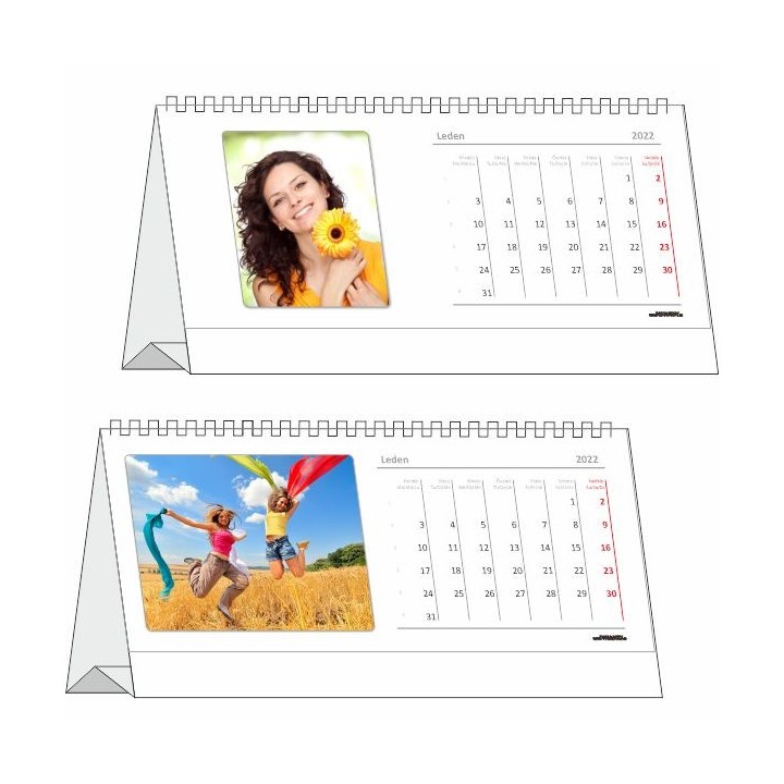 Kalendar z fotek, Mesicni (1-24 str.), Stolni, siroky
