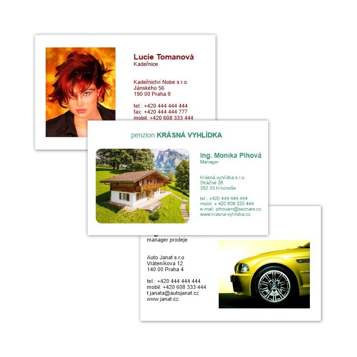 Vizitka, fotopapir 250g, lesk