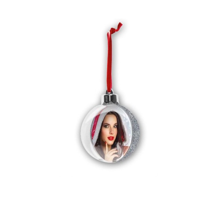 Vánoční baňka s fotkou