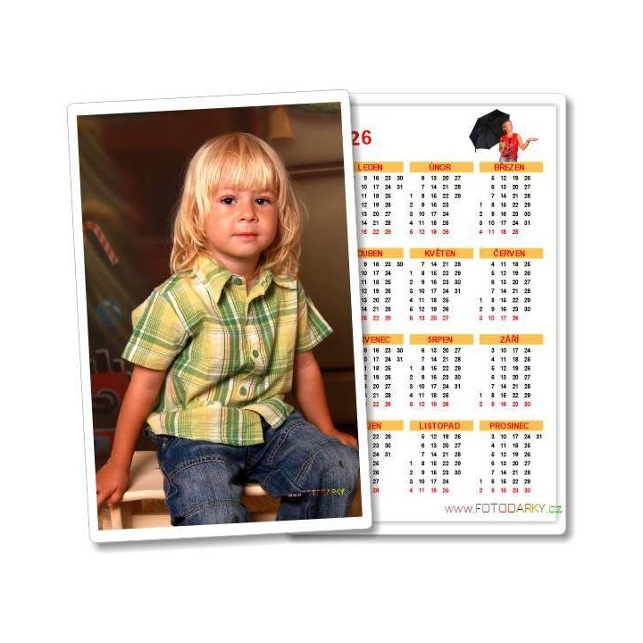 Foto Kalendar Rocni (1str), Kapesni